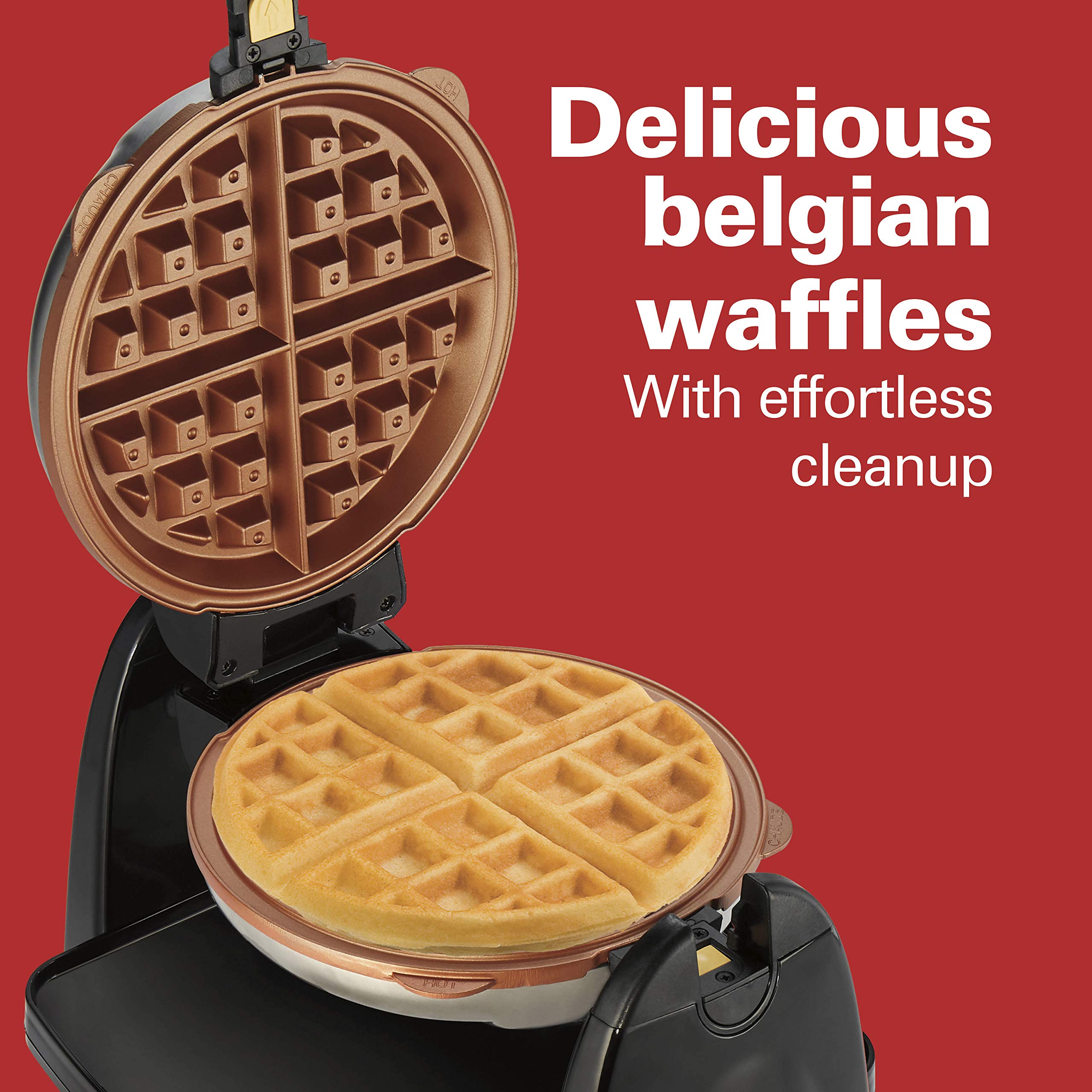 Hamilton Beach 26031 Removable Grid Belgian Waffle Maker 16.00 x 10.50