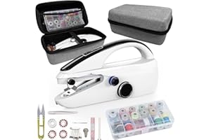 AOVLY ﻿Sewing Kit:Sewing bliss in one box.Handheld sewing machine, beginner's sewing kit with storage, two power supply modes, portable mini sewing machine, Handheld Sewing Machine for Beginners.(Black)