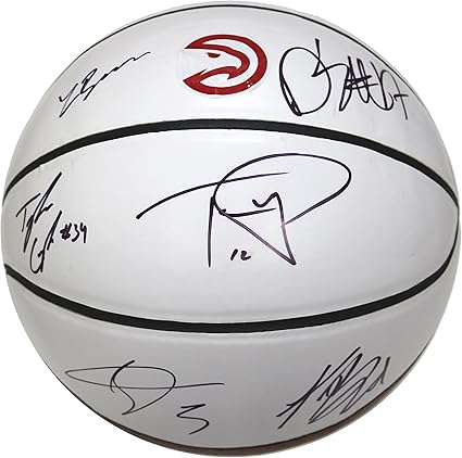 Atlanta Hawks 2017 18 Team Autographed Signed White Panel Basketball 6 Autographs Schroder Bazemore At Amazon S Sports Collectibles Store