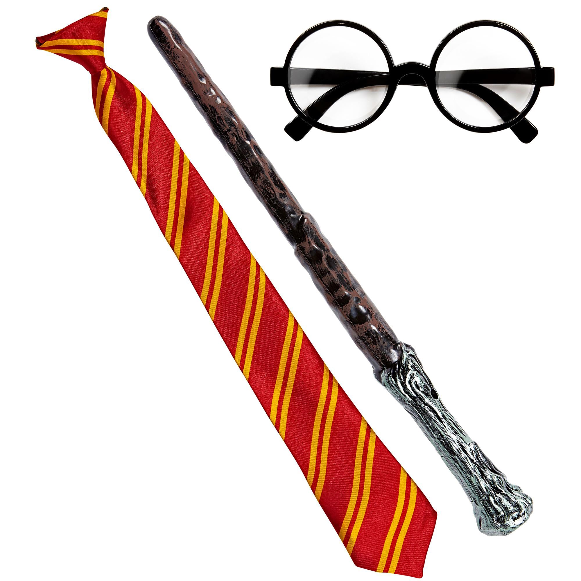 Widmann Wizard Set Wand Tie and Glasses Accessory One Size Unisex World Book Day Fancy Dress Witch Halloween Outfit