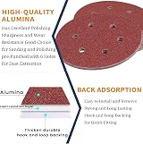STE BRUAM 100Pcs 150mm Sanding Discs 6 Hole Hook Loop 40-1000 Grits Set view 6