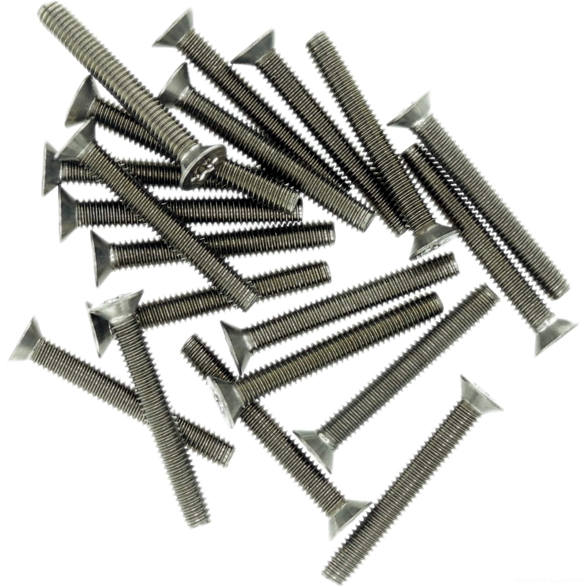 M4 (4mm x 20mm) TX Socket Countersunk Thread Rolling Screw - Stainless Steel (A2) (Pack of 20)