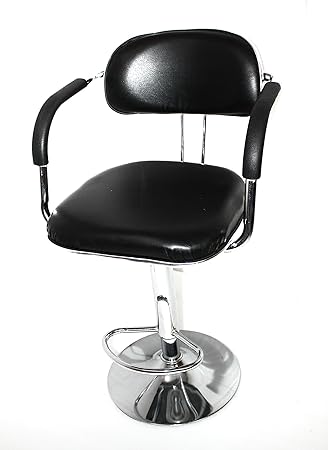 Bar stool steel polish chair (black)