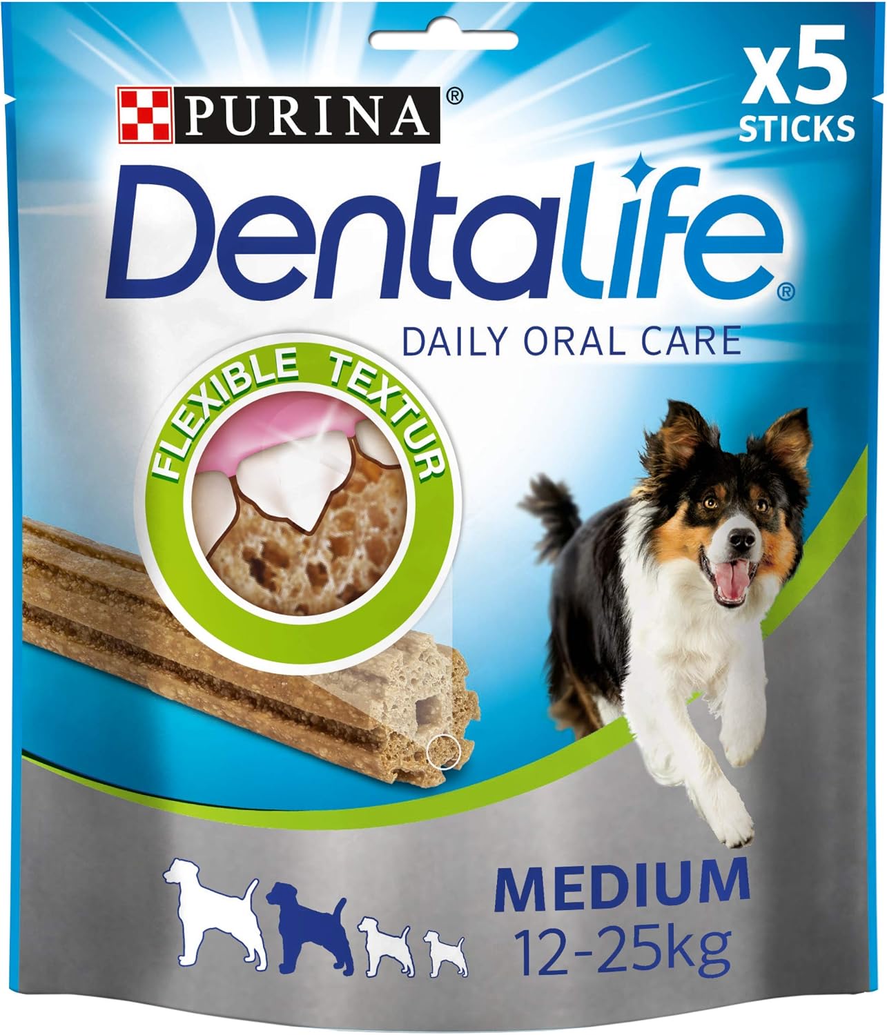 Purina Dentalife medium daily dental care snacks for medium sized dogs, 23 g (Pack of 5)