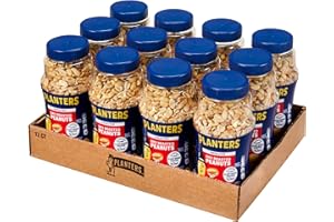 PLANTERS Unsalted Dry Roasted Peanuts 16 oz (12-Pack)