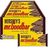 HERSHEY'S MR. GOODBAR Chocolate with Peanuts Candy Bars, 1.75 oz, 36 Ct | Milk chocolate and peanut candy bars in a bulk box for parties, sharing and snack breaks.