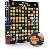 Atlas & Green Top 100 Movies Poster. Top 100 Scratch Off Movie Poster Up to Date with 2024 Blockbusters. Top Imdb + Bonus Accessories: Gift Tube Movie Posters Stickers