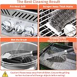 BELICOO 2 Pack 18 inch BBQ Cleaning Brush & Scraper, Stainless Steel Wire view 4