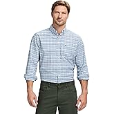 Izod Mens Pinpoint Oxford Button Down Shirt Long Sleeve Stretch