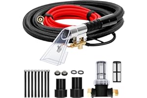 ZSUCC Extractor Hose Kit Compatible with Shop Vac Extractor Kit for Upholstery, Carpet Cleaning & Auto Detailing with 10FT Hoses and 25 FT Water Pipes & Adapter