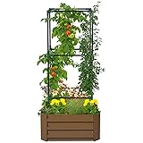 Outsunny Galvanized Raised Garden Bed, 55" Tall