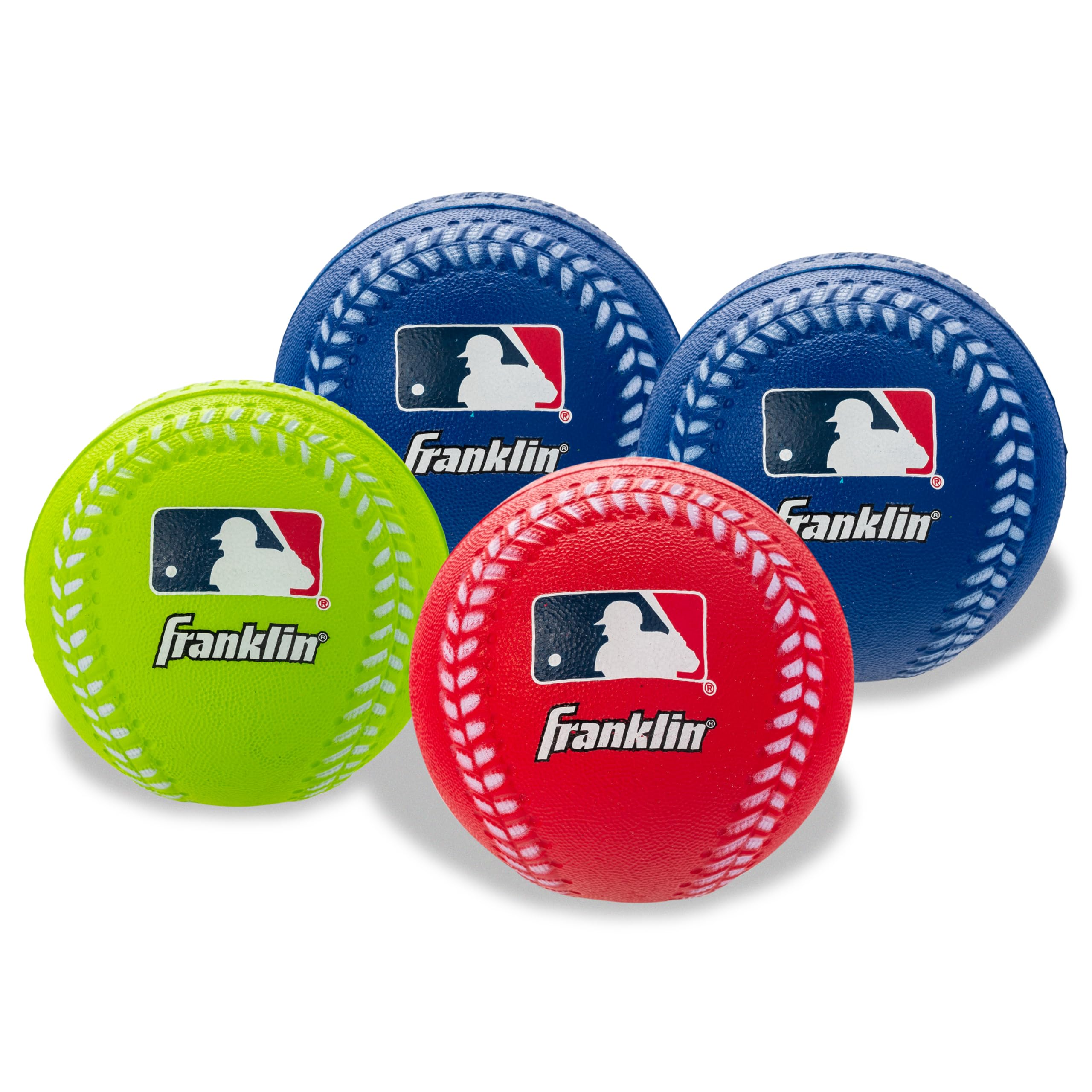 Franklin Sports Foam Baseballs - MLB - Kids Oversized Foam Baseballs - 88mm - 4 Pack