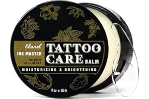 Ebanel Tattoo Balm 3oz, Premium Tattoo Aftercare Cream Brightener Ink Color Enhancing Butter Moisturizer with Herbal Essences and Essential Oils, All-Stage Tattoos Ointment After Care Kit Supplies