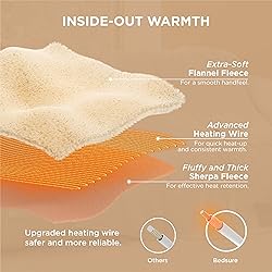 Bedsure Heated Blanket Throw Blanket - Fast Heating