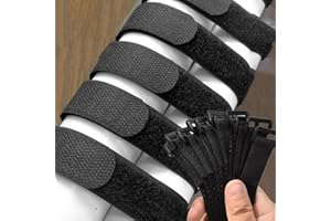 10pcs Nylon Reusable Tie Downs Self Gripping Hook Loop Ties Adjustable Fastener Outdoors Luggage Straps Office Utility Tools 