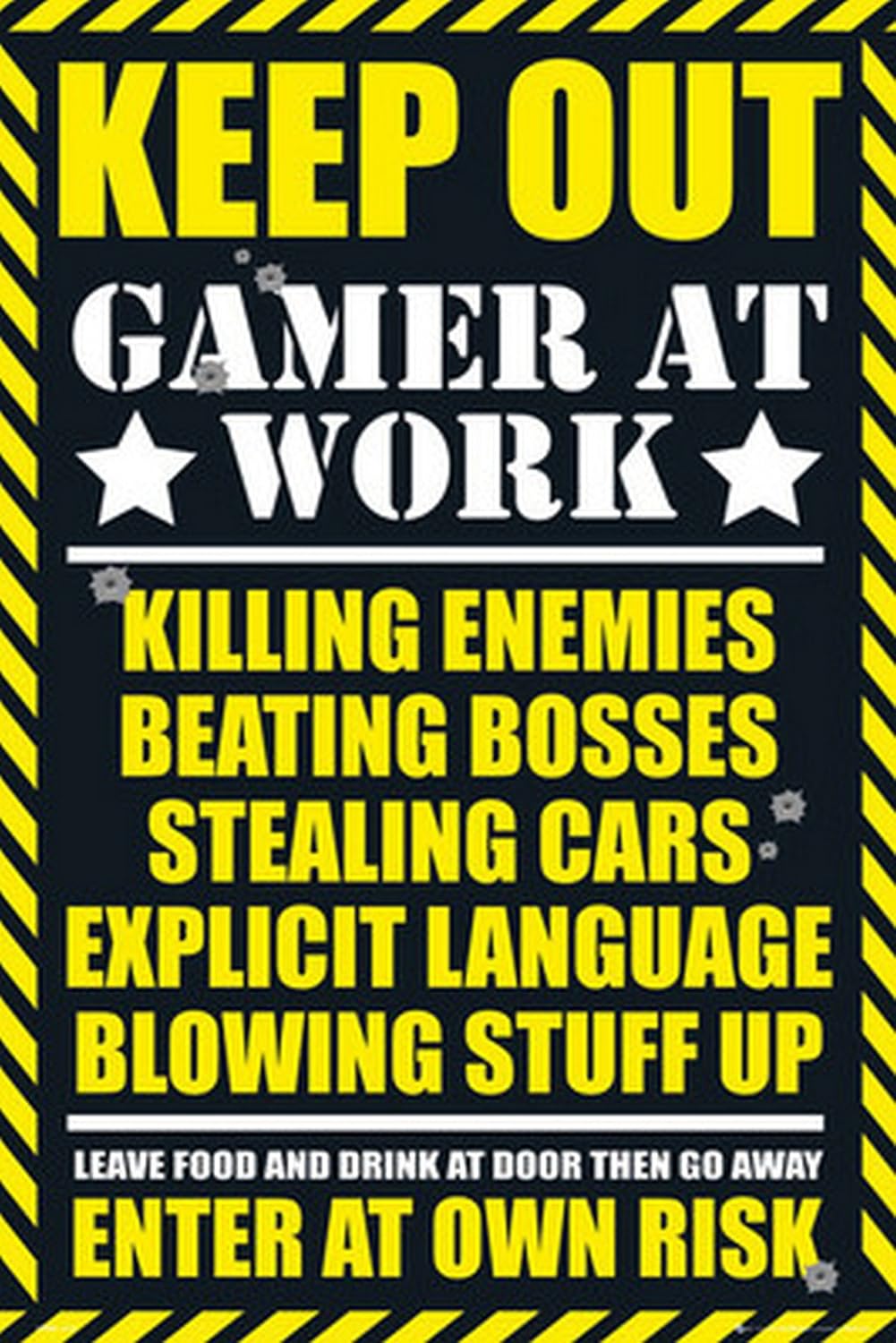 Posterboy 'Keep Out Gamer at Work' Poster Amazon.in Home & Kitchen