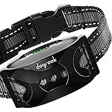 DogRook Rechargeable Dog Bark Collar - Humane, No Shock Barking Collar - w/2 Vibration & Beep - S, M, L Dogs Breeds Training