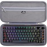 Tourmate Hard Storage Case for ASUS ROG Azoth 75 Gaming Keyboard - Travel Case for SbocKeeb/RK Royal KLUDGE/GAMAKAY/Keychron 75% Keyboard(Box for Sale) (Black & Dark Gray)