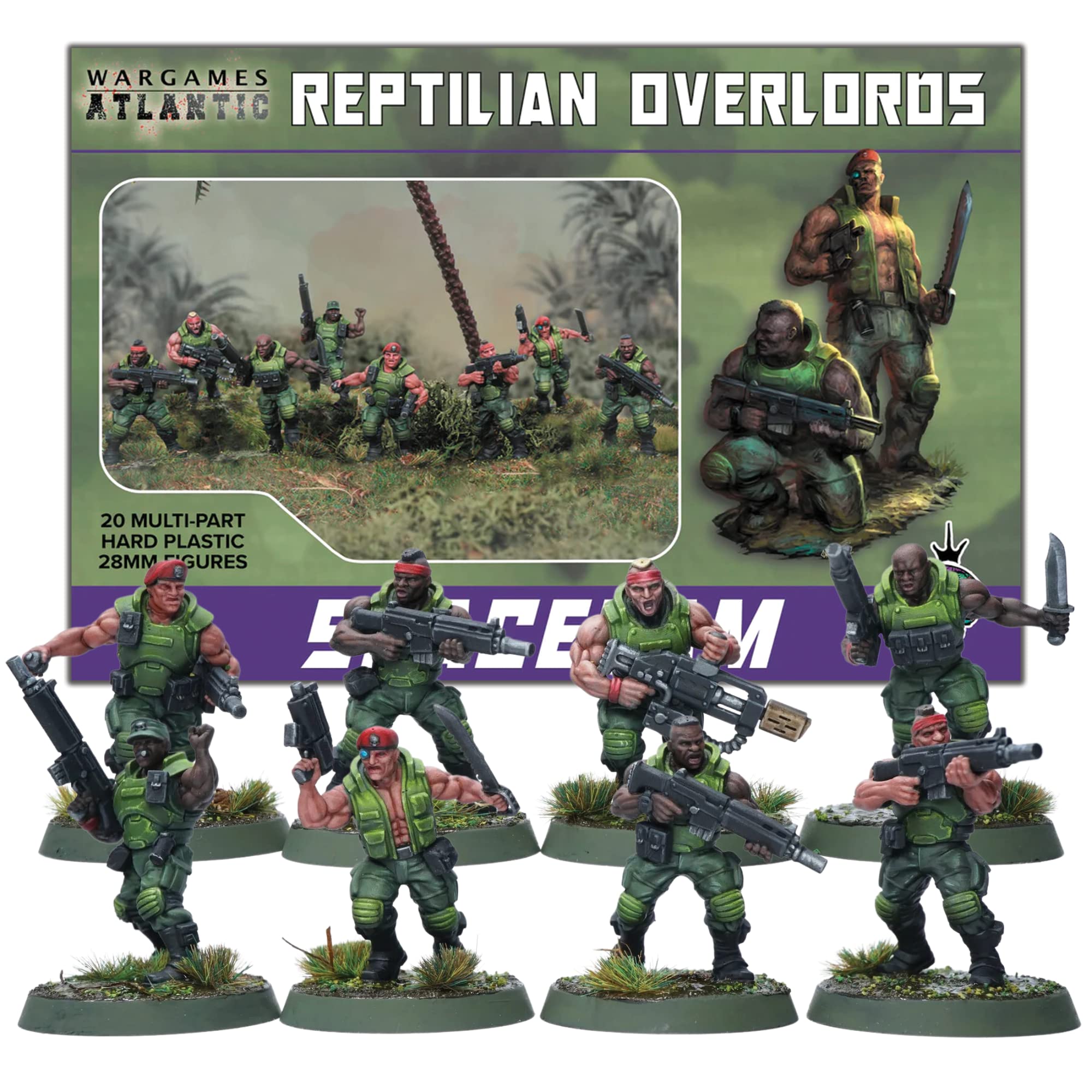 Reptilian Dverloros Spacename, 28MM Scale Miniatures