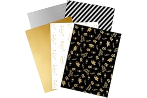 CHRORINE 45 Sheets Graduation Tissue Paper Wrapping Paper for Graduation Crafts Decor 5 Styles