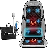 COMFIER Back Massager with Heat,Massage Chair Mat with Adjustable Lumbar Support,Seat Warmer Cushion with 8 Vibration Motors & 5 Modes & Bag,Office Chair Massage Pad for Recliner,Gifts for Mom Dad