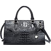 Makcr Joacbv Crocodile Pattern Gradient Top Handle Satchel Large Capacity Tote Bag
