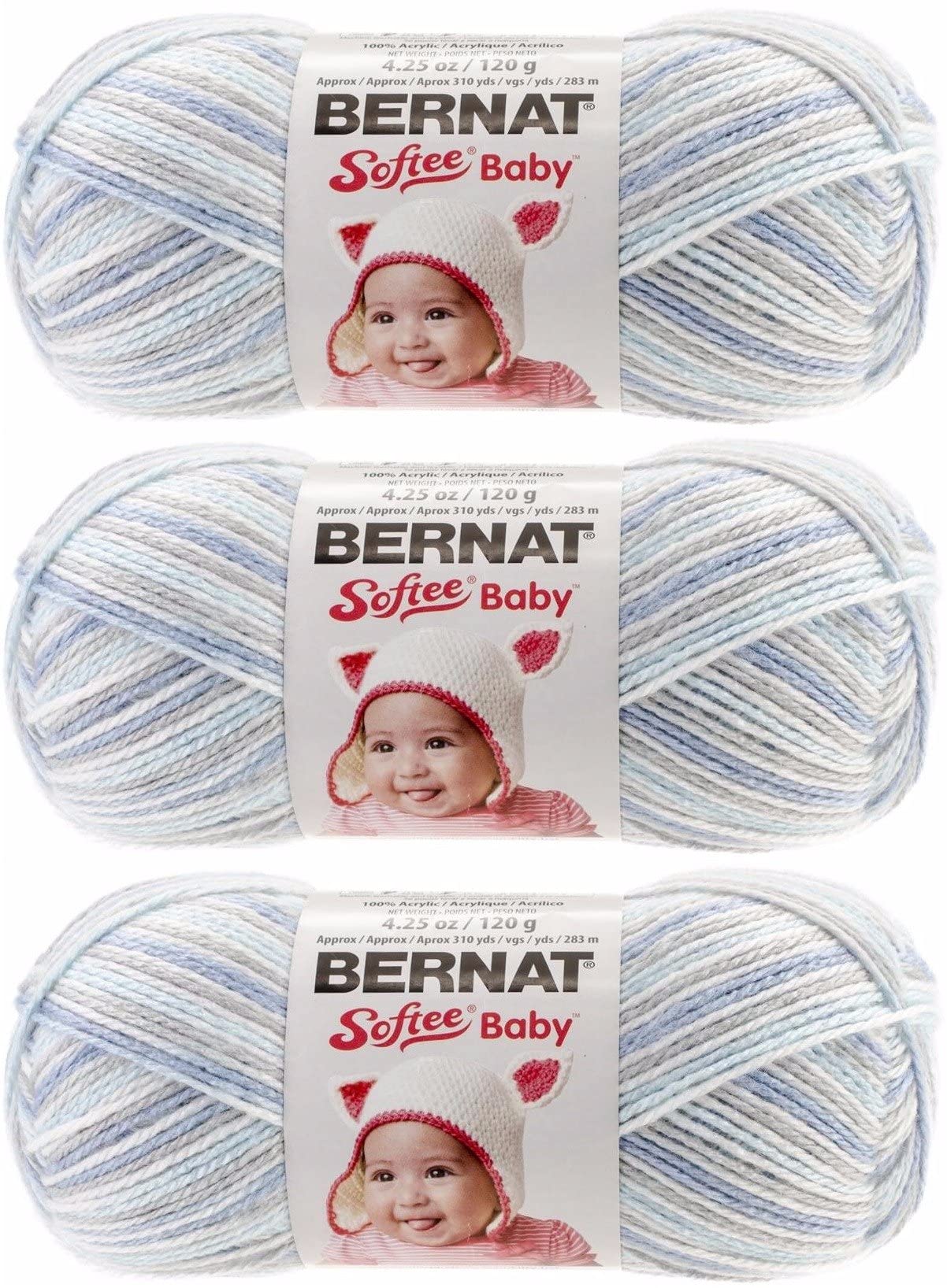 Bernat 166031-31129 Softee Baby Yarn - Ombres - Blue Flannel3