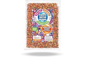 GIRAFFE MANUFACTURING 55000 Water Beads for Kids Non Toxic I Gel Balls Water Growing Toys for Boys & Girls I Sensory Bin Toys Gift with 12 Unique Color I Sensory Water Beads for Vase Filler, Home Decoration & Rainbow Decor