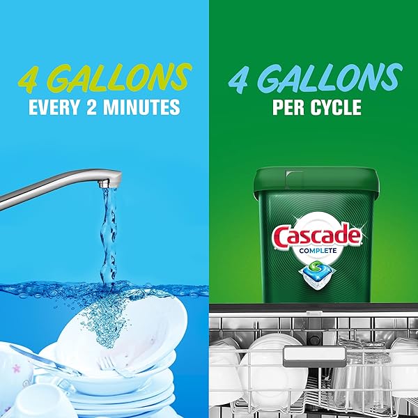 CASCADE COMPLETE DISHWASHER PODS – FRESH SCENT ACTIONPACS, DISHWASHER DETERGENT, DISHWASHER SOAP, DETERGENT PODS, 78 COUNT