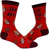 Crazy Dog T-Shirts Mens Christmas Socks Funny Holiday Crews with Novelty Designs for Xmas