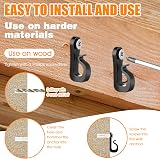 Jeffdad 20 Pcs Screw in Hooks for Outdoor String Lights Q-Hanger Light Clips view 3