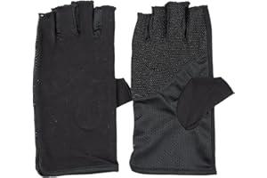 Mens Summer Hiking Outdoor Sun Fingerless Gloves Cool Driving Anti UV Gloves