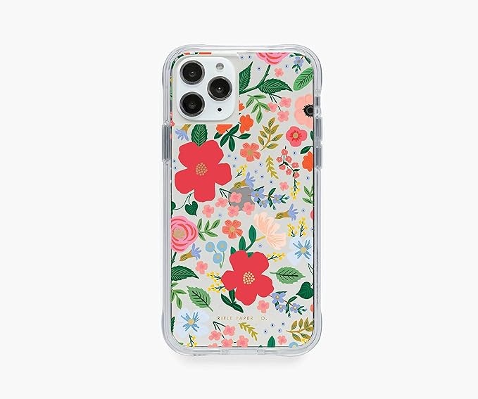 Rifle Paper Co. Phone Case Compatible with iPhone 11 Pro/X/XS Clear Wild Rose