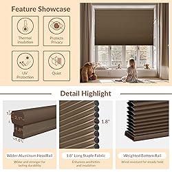 Boolegon Blackout Cellular Shades Cordless Pull