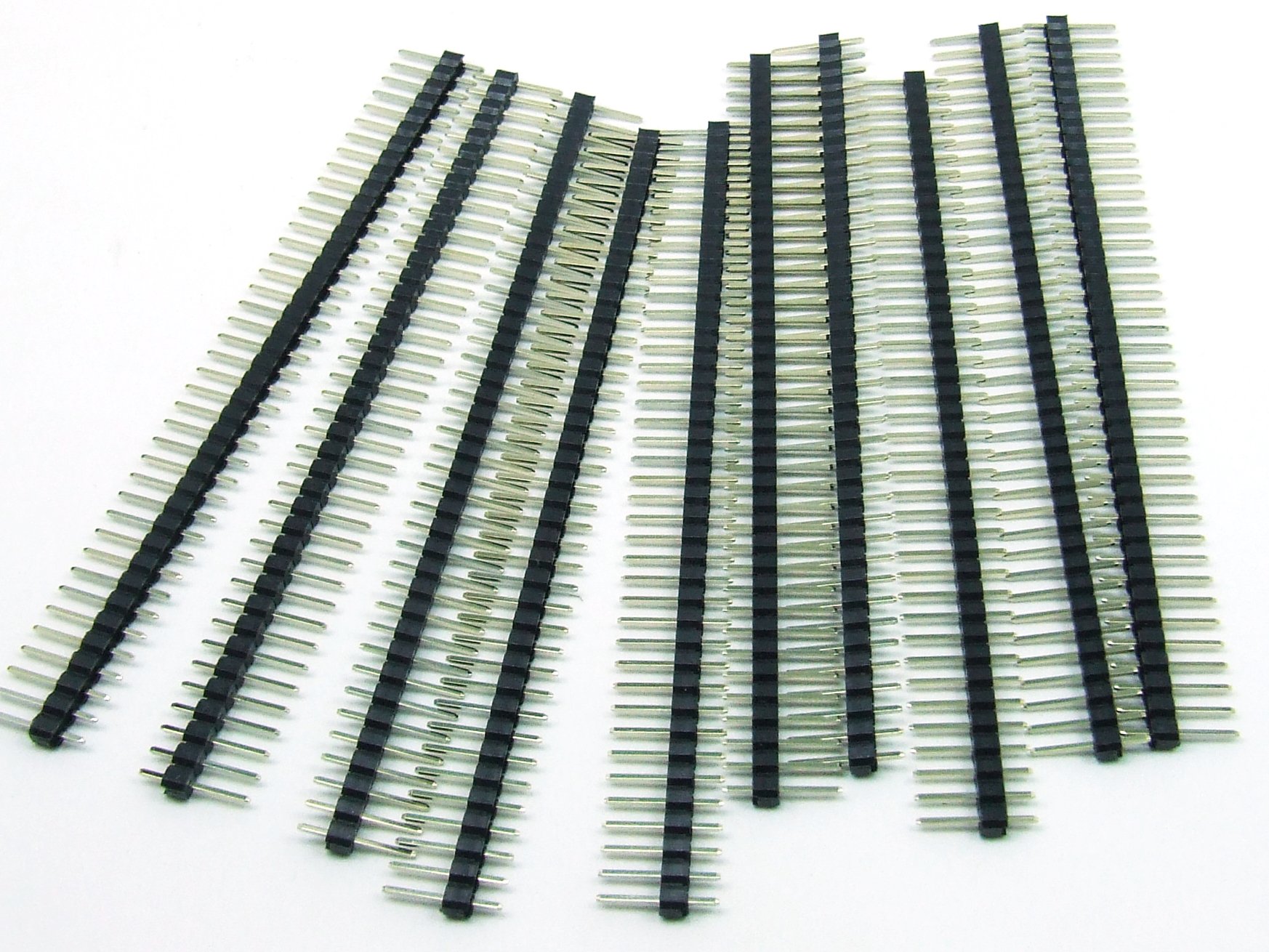 10 pcs x PIN STRIP 40 pin 2.54mm CUTABLE #A754