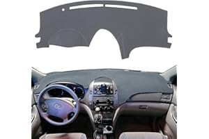 HanLanKa Dashboard Cover Mat Dash Cover Compatible with Toyota Sienna 2004 2005 2006 2007 2008 2009 2010 Dash Board Protector Cover(Dark Gray)