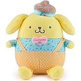 GUND Sanrio Hello Kitty and Friends Pompompurin Ice Cream Plush, Stuffed Animal for Ages 1 and Up, Yellow, 6”