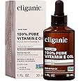 Cliganic 100% Pure Vitamin E Oil for Skin, Hair & Face - 30,000 IU, Non-GMO Verified | Natural D-Alpha Tocopherol