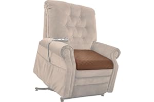 COMFORTANZA Extra Large 20x20x4 Soft Memory Foam Chair Seat Cushion for Recliner, Couch, Armchair - Plush Washable Cover with Waterproof Layer, Non-Slip Base - Tailbone Pain & Pressure Relief - Brown