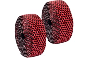 Jaswill Bike Handlebar Tapes, Road Bicycle Bar Tape, Handle Wraps 2 Rolls for Road Bikes and Cycling(Red)