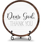 Christian Desk Decor, Religious Gifts, Bible Verse Gifts For Woman Man, Inspirational Round Wood Decor Sign, Living Room Decor And Accessories, Home Office Decorations For Table Shelf -a14