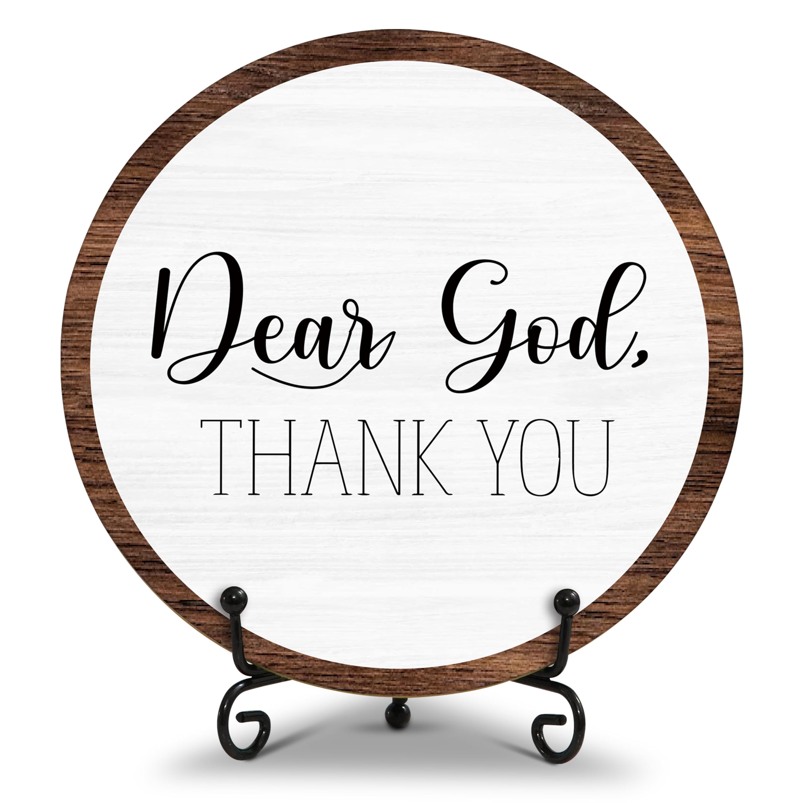 Photo 1 of Christian Desk Decor, Religious Gifts, Bible Verse Gifts For Woman Man, Inspirational Round Wood Decor Sign, Living Room Decor And Accessories, Home Office Decorations For Table Shelf -a14