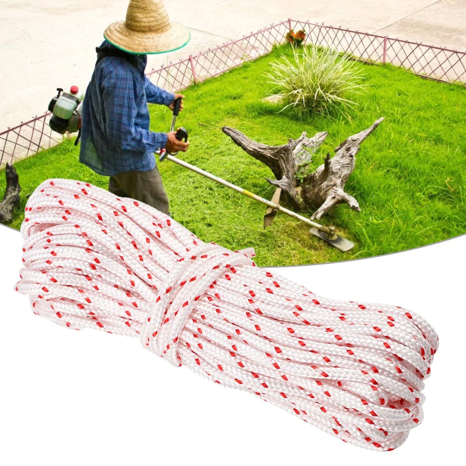 Jeffergarden 5.0mm width 10m length Starter Rope, Pull Cord For ECHO MCCULLOCH HOMELITE Trimmer
