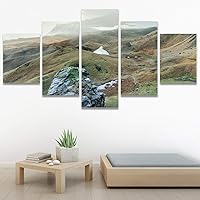 SIGNWIN 5 Panel Canvas Wall Art Modern Art Dramatic Forest Multicolor Photography Romantics Scenic for Home Decorations Ready to Hang - 60
