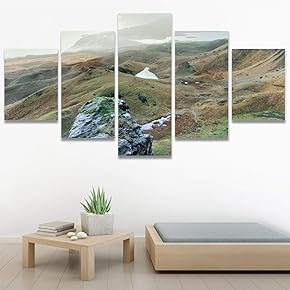 SIGNWIN 5 Panel Canvas Wall Art Modern Art...