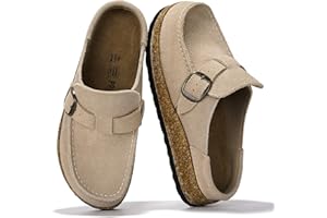 Project Cloud 100% Genuine Leather Moccasin-Style Clogs for Women - Memory Foam and Water Resistant Mules Slip-on - Non-Slip and Durable Clogs Casual Shoes for Women Footwear