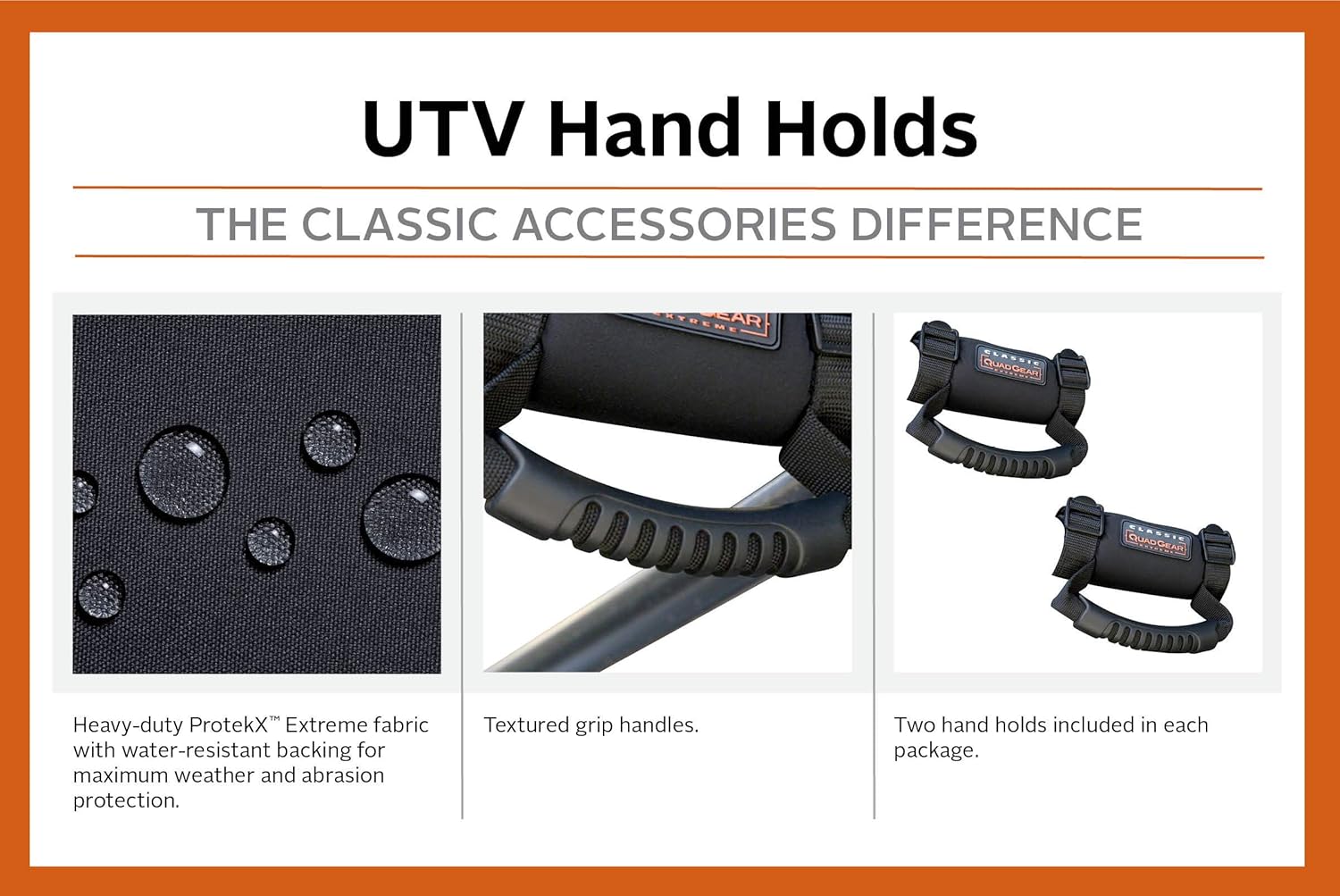 Classic Accessories QuadGear UTV Roll Cage Hand Holds, Pair, Black: Automotive