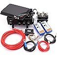 Torkettle 12V 500A Winch Solenoid Contactor Relay with Box and Twin Wireless Remote Control Kit for 8000lbs-17000lbs ATV UTV 