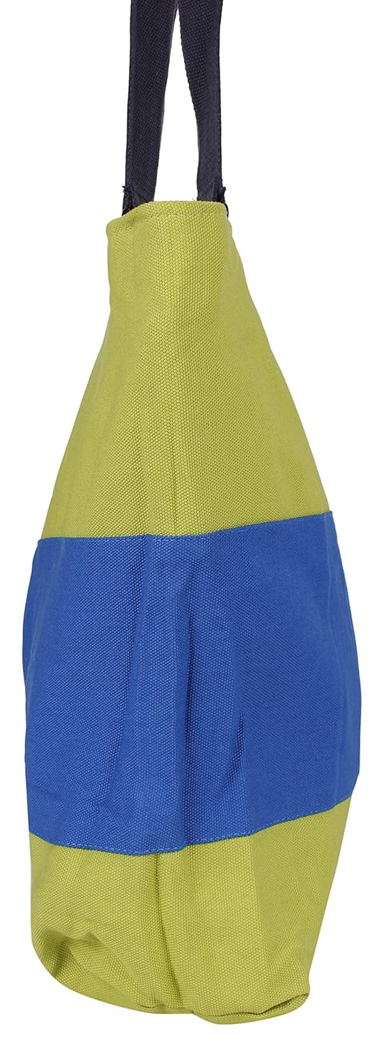 bharat impex multicolor stripe women's tote bag