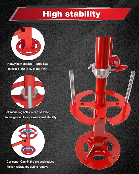 KRYSOLAD MANUAL TIRE CHANGER MACHINE, PORTABLE TIRE CHANGER WITH DUCK HEAD, 12”-21” TIRE CHANGE, FIT FOR CARS, TRAILER, ATV, TRUCK, SUV